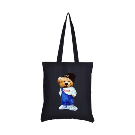 NYC Bear Tote Bag Canvas Cotton Tote Bag New York City Gift Bag