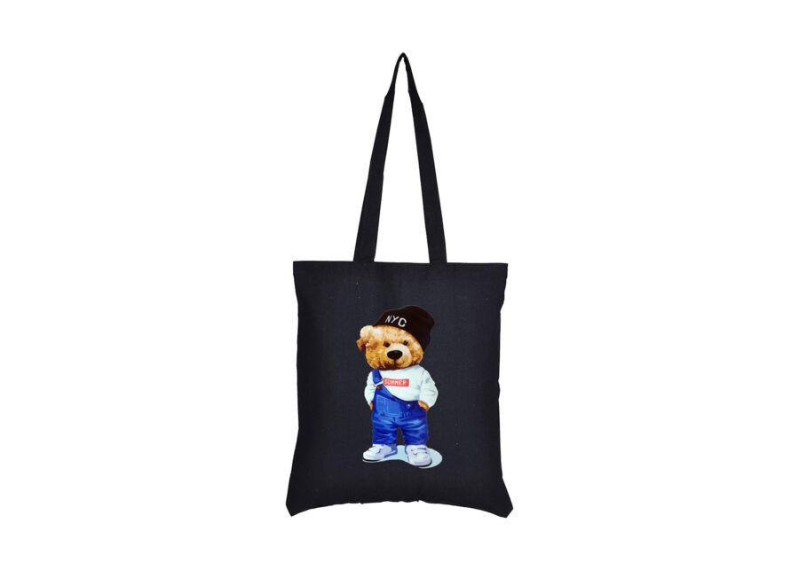 NYC Bear Tote Bag Canvas Cotton Tote Bag New York City Gift Bag