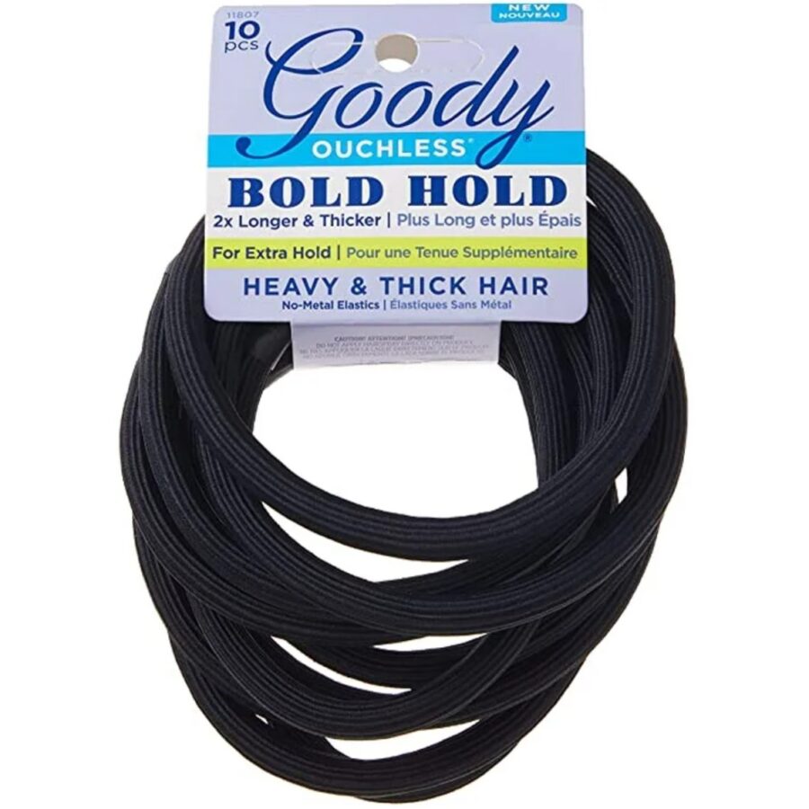 Goody Ouchless Bold Hold Elastics - 2X Longer & Thicker