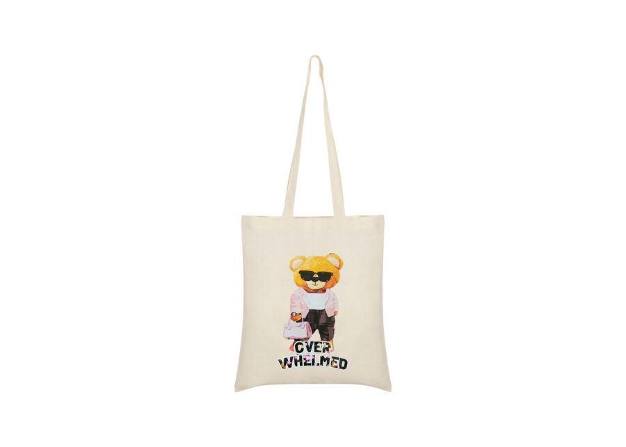 Over Whelmed Teddy Bear Tote Bag Gift Tote Bag