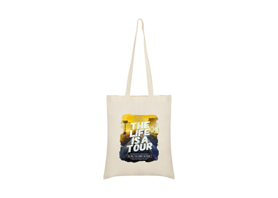 The life Is a tour canvas cotton tote bag