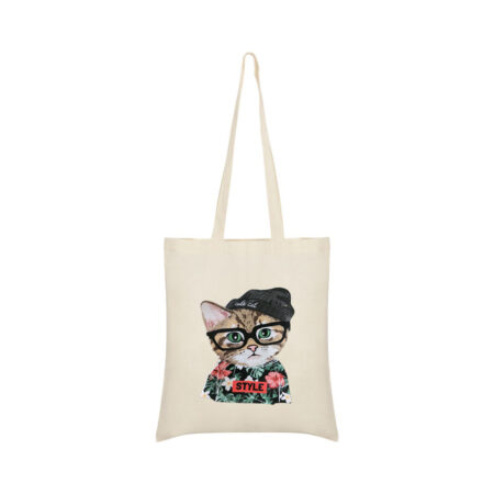 Cute Cat cotton canvas tote bag