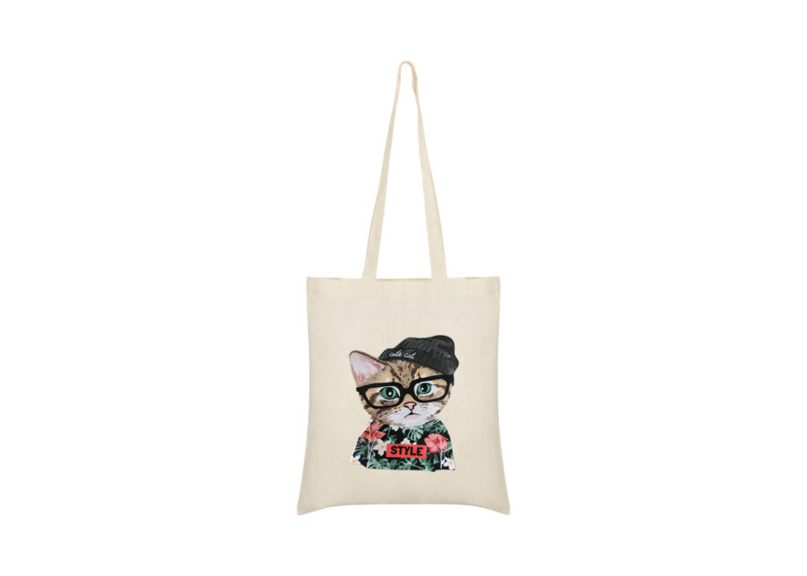 Cute Cat cotton canvas tote bag