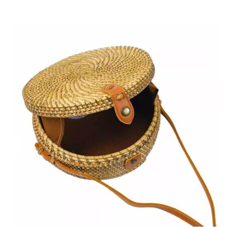 Round Rattan Handmade Bag