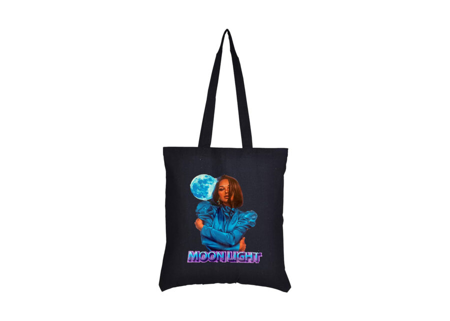 Black Moonlight Canvas Tote Bag