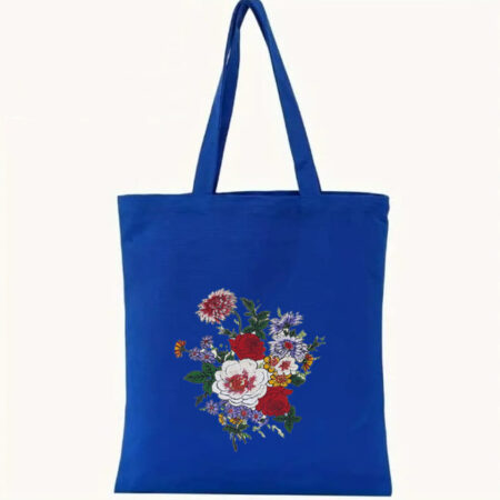 Floral Canvas Tote Bag | Shoulder Tote Bag