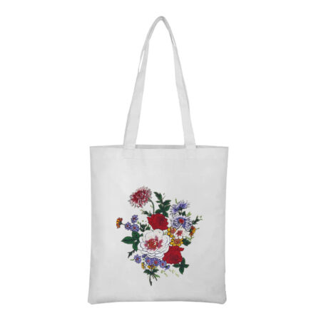 Floral Canvas Tote Bag | Shoulder Tote Bag