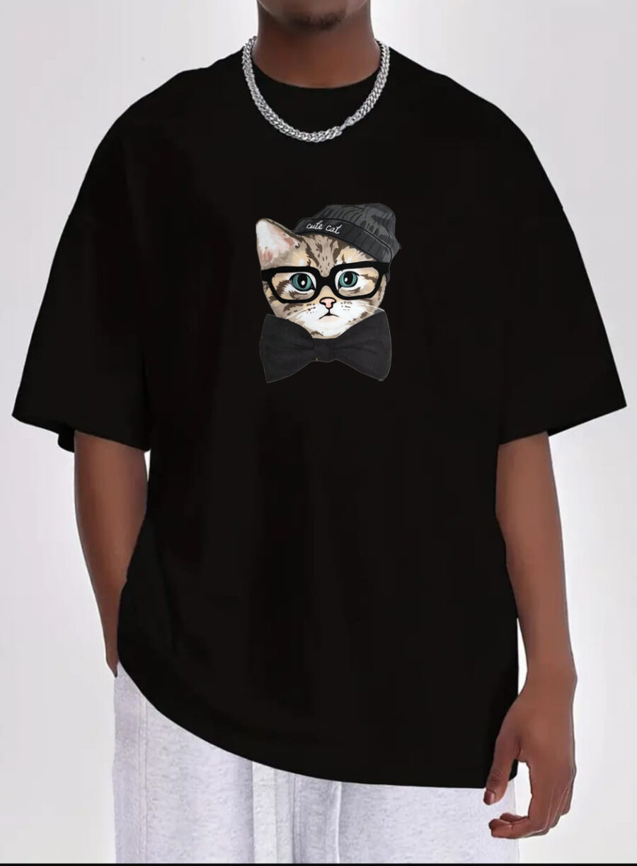 Black-white Cotton T-Shirts