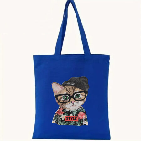 Cute Cat cotton canvas tote bag