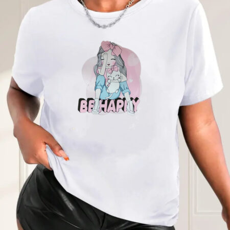 BE HAPPY T-SHIRTS, COTTON T-SHIRTS, UNISEX T-SHIRTS