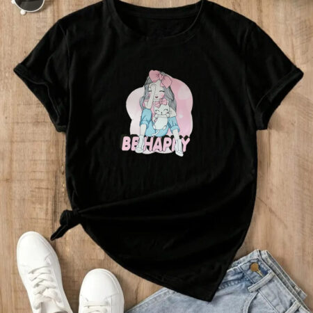 BE HAPPY T-SHIRTS, COTTON T-SHIRTS, UNISEX T-SHIRTS