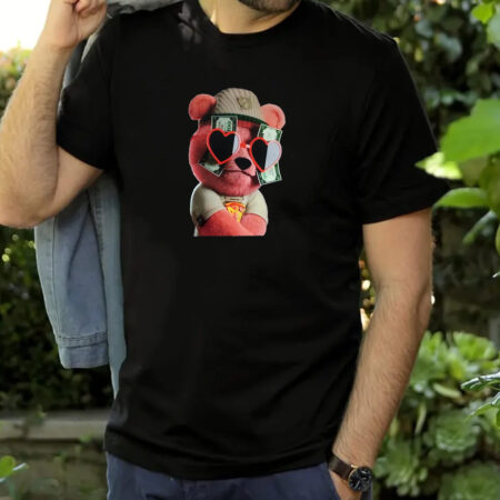 Money Bear T-Shirt, Dollar Bear shirt,Crew Neck Short Sleeves Cotton T-shirt