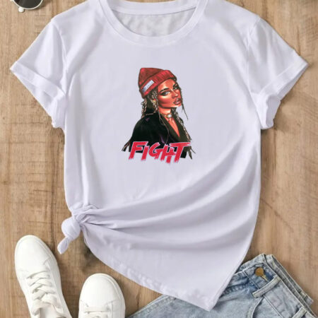 Fight T-shirts for Women, Cotton T-Shirts, Women's Tops