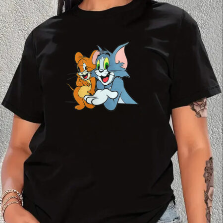 Couple Cotton T-shirts, Short Sleeves T-shirt, Tom and Jerry Unisex T-Shirts