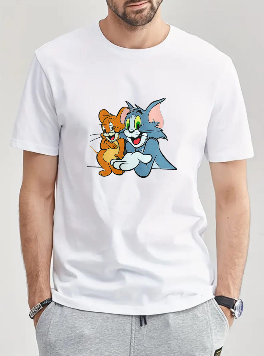 Couple Cotton T-shirts, Short Sleeves T-shirt, Tom and Jerry Unisex T-Shirts