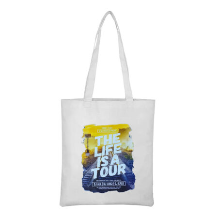 The life Is a tour canvas cotton tote bag