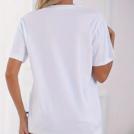 White Classic T-shirt, Casual Cotton T-Shirt , Short Sleeves T-Shirt, Comfortable T-Shirt