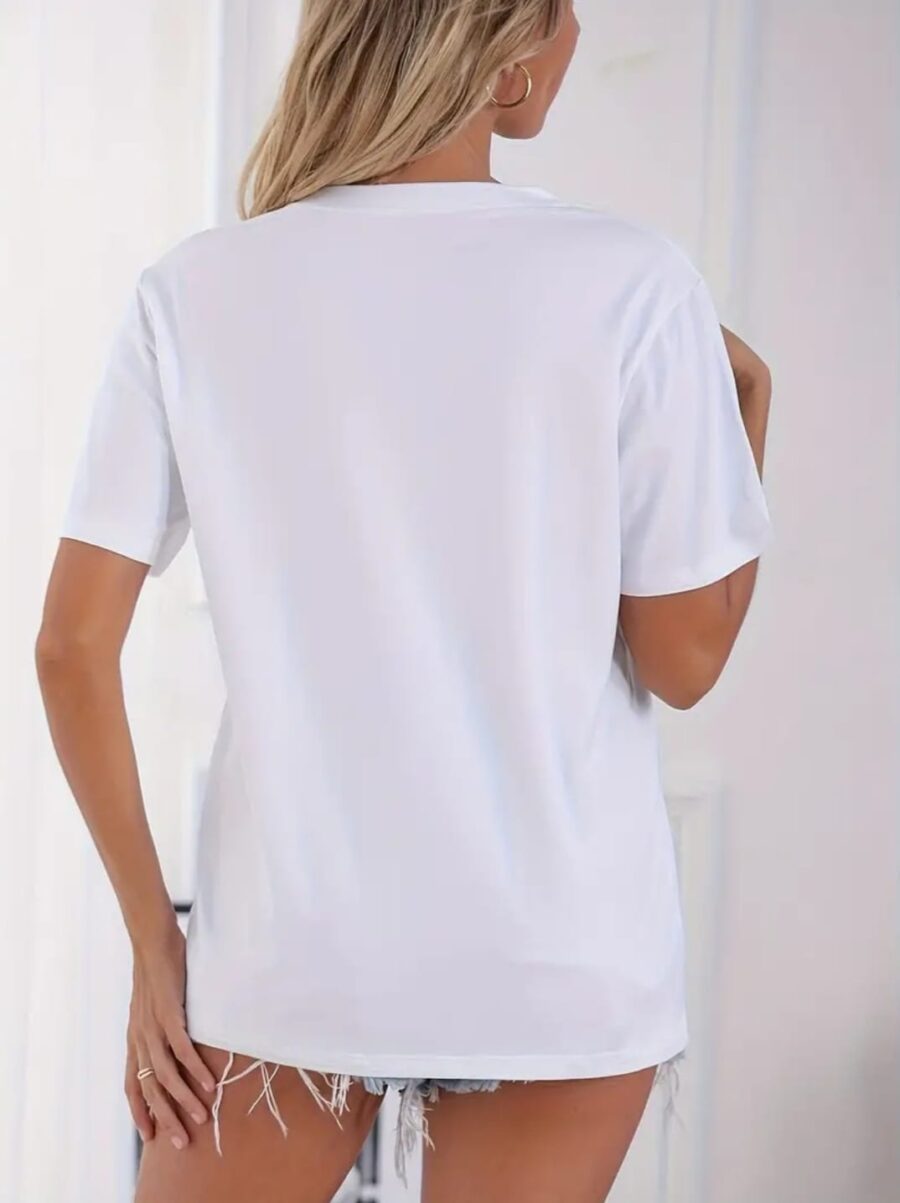 White Classic T-shirt, Casual Cotton T-Shirt , Short Sleeves T-Shirt, Comfortable T-Shirt