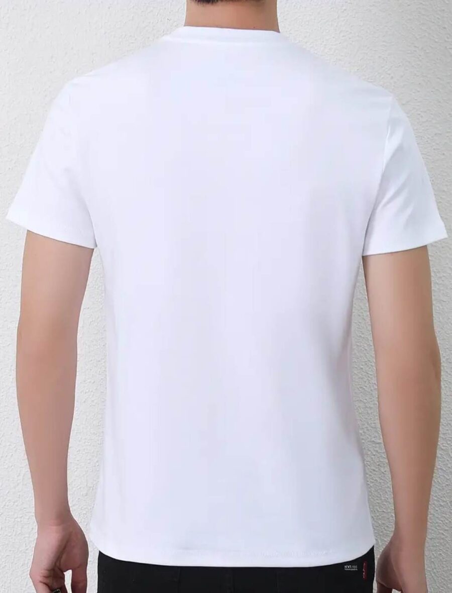 Round Neck T-Shirt, Pure White Casual T-Shirt , Short Sleeves T-Shirt, Comfortable T-Shirt, Versatile T-Shirt