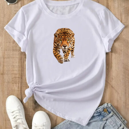 Versatile Cotton T-Shirt, Casual T-Shirt, Short Sleeves T-Shirt Stretch Round Neck Tee Shirt