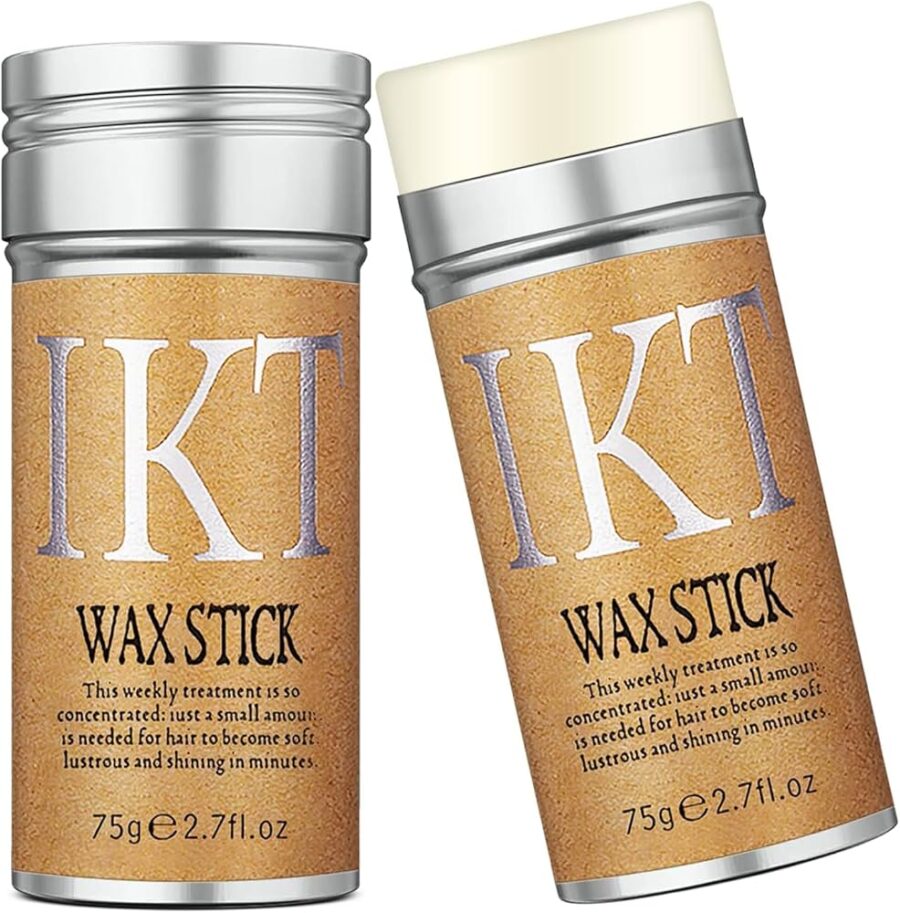 IKT wax stick 75G, Hair Wax Stick Slick Stick Hair Non Greasy Styling Hair Pomade Stick For Flyaway Edge Frizz Hair Strong Hold For Children Men and Women