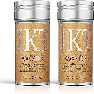 IKT wax stick 75G, Hair Wax Stick Slick Stick Hair Non Greasy Styling Hair Pomade Stick For Flyaway Edge Frizz Hair Strong Hold For Children Men and Women