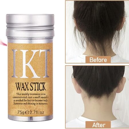 IKT wax stick 75G, Hair Wax Stick Slick Stick Hair Non Greasy Styling Hair Pomade Stick For Flyaway Edge Frizz Hair Strong Hold For Children Men and Women