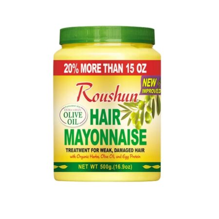 Roushun Hair Mayonnaise 500ml,Roushun Organic Hair Treatment With Olive Oil & Egg Protein