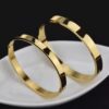 Gold Bracelet Lettering Silver Bracelet Glossy Buckle Bracelet Titanium Steel Bangle