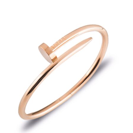 Rose Gold Plain Bracelet, Elegant Jewelry Cuff Bangle For Women, Rose Gold Plain Juste Bracelet