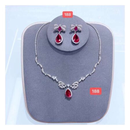 Semi Precious Stone Jewelry, Elegant semi precious rubies set in sterling silver, Jewelry Set