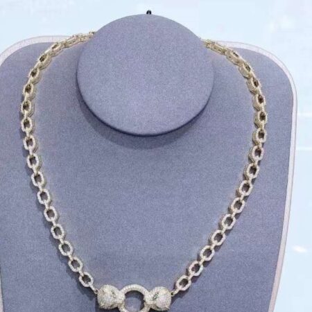 Two Leopard Head Chain, Fashion Two Leopard Head Pendant Chain